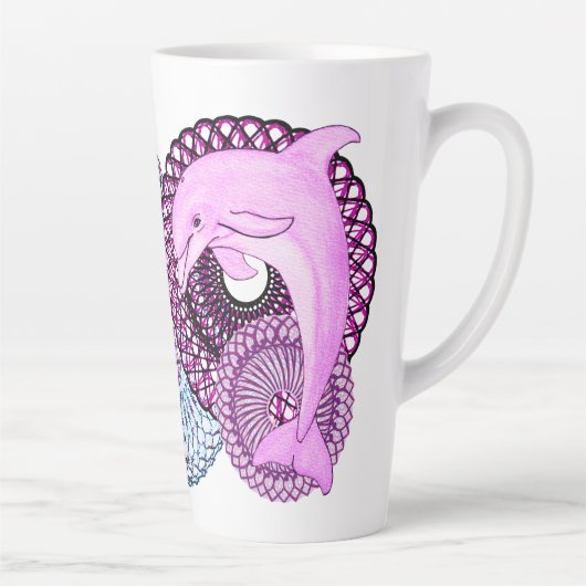 Dolphin Joy Latte Mok (Rechts)