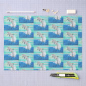 Dolphin Jumping Ocean Splash Tropical Zee Life Tissuepapier (Craft)