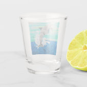Dolphin Jumping Ocean Splashing Beach Lover Shot Glas (Achterkant)