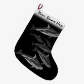 Dolphin Kerstmis stoppen op maat van dolfijn Grote Kerstsok (Voorkant (Hangend))