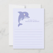 Dolphin Kind Cute Flat Briefpapier Kaarten (Voorkant)