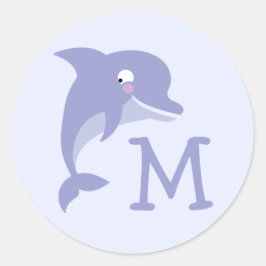 Dolphin Kind Cute Name Envelope Seal Stickers