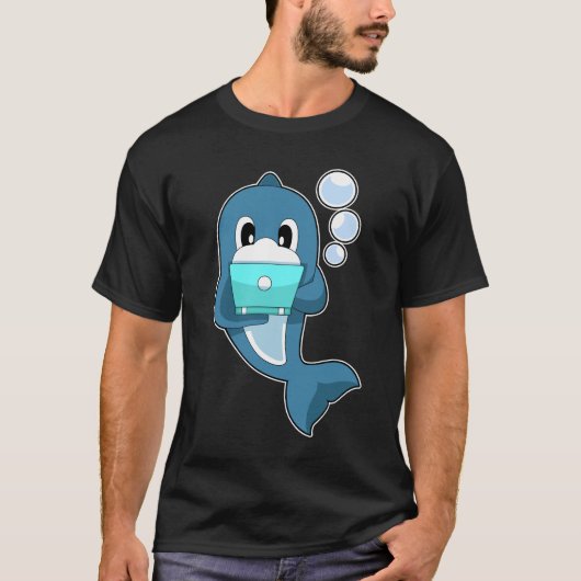 Dolphin-laptop T-shirt (Voorkant)