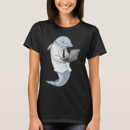 Dolphin Laptop T-shirt (Voorkant)