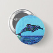 Dolphin leap ronde button 5,7 cm (Voorkant /achterkant)