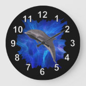 Dolphin Leaping Clock Grote Klok (Voorkant)