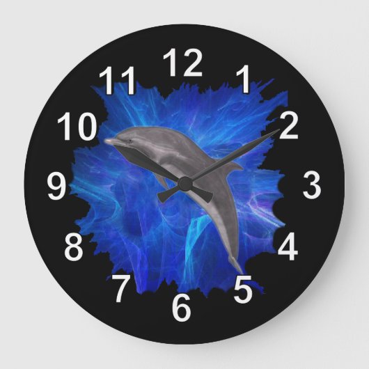 Dolphin Leaping Clock Grote Klok (Voorkant)