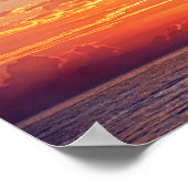 Dolphin Leaping op Sunrise Poster (Hoek)