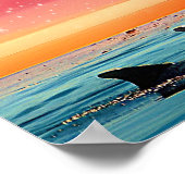 Dolphin Leaping | Zee en sterren voor fikdieren Poster (Hoek)