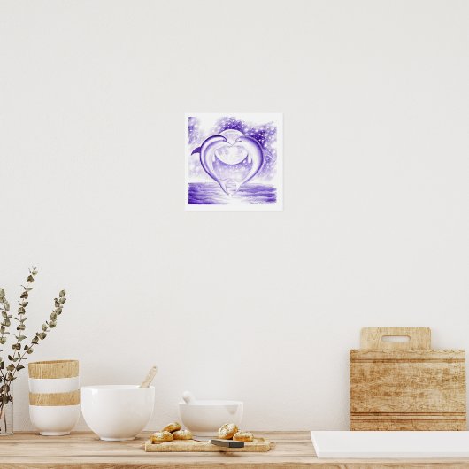 Dolphin-liefde Poster (Keuken)