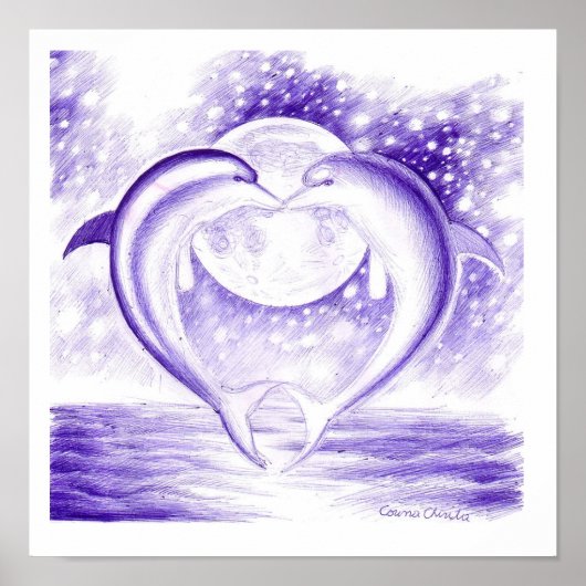 Dolphin-liefde Poster (Voorkant)