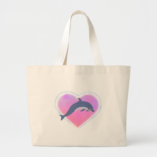 Dolphin Love canvas tas (Voorkant)