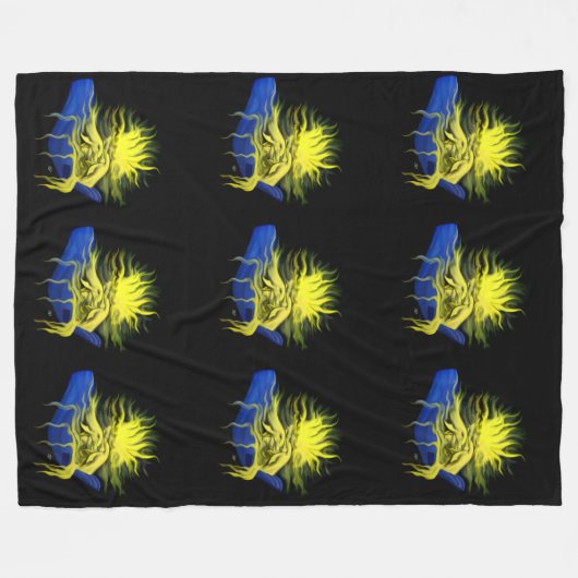 Dolphin Love Fleece Deken (Voorkant (Horizontaal))