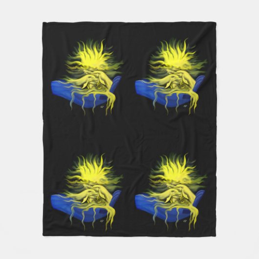 Dolphin Love Fleece Deken (Voorkant)