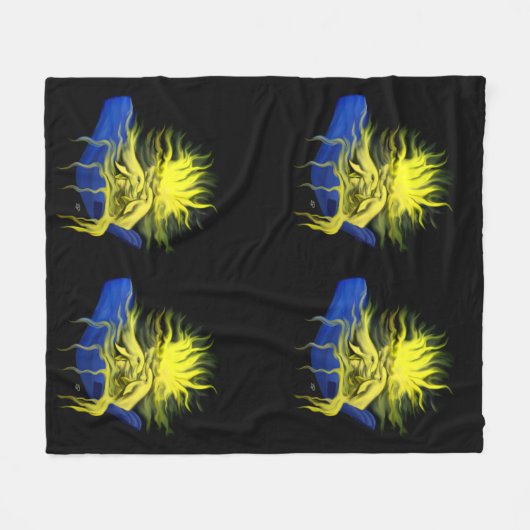 Dolphin Love Fleece Deken (Voorkant (Horizontaal))