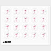 Dolphin Love Heart Ronde Sticker (Vel)