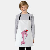 Dolphin Love Heart Schort (Gedragen)