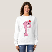 Dolphin Love Heart Trui (Voorkant volledig)