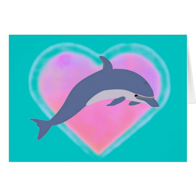 Dolphin Love-kaart (Voorkant Horizontaal)