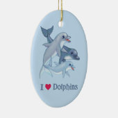 Dolphin Love Keramisch Ornament (Rechts)
