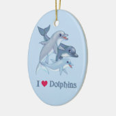 Dolphin Love Keramisch Ornament (Links)