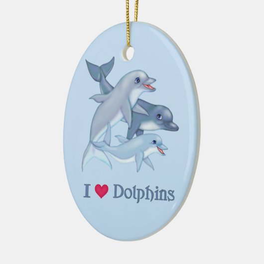 Dolphin Love Keramisch Ornament (Links)