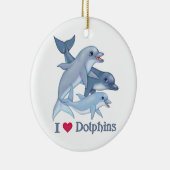Dolphin Love Keramisch Ornament (Rechts)