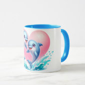Dolphin love Mug Mok (Voorkant rechts)