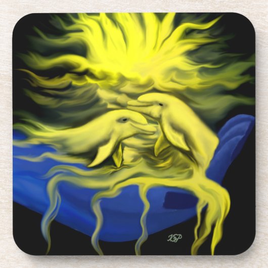 Dolphin Love Onderzetter (Voorkant)