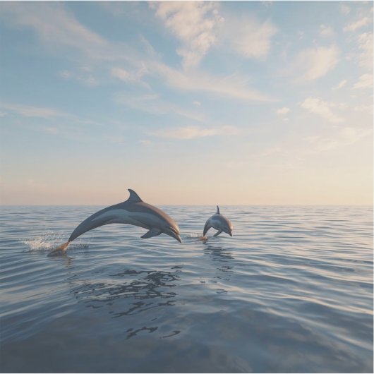 Dolphin love sticker (Voorkant)