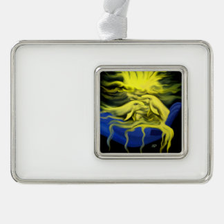 Dolphin Love Verzilverd Omlijst Ornament