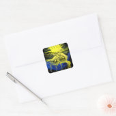 Dolphin Love Vierkante Sticker (Envelop)