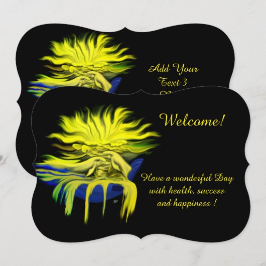 Dolphin Love voegt Jouw tekst Invitation toe Kaart (Voorkant / Achterkant)