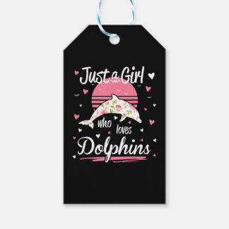 Dolphin Lover | Alleen een meisje dat van dolfijne Cadeaulabel