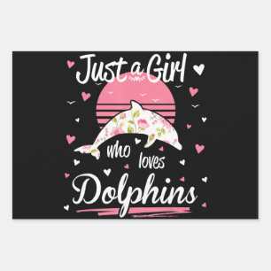 Dolphin Lover   Alleen een meisje dat van dolfijne Inpakpapier Vel