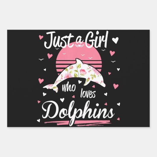 Dolphin Lover | Alleen een meisje dat van dolfijne Inpakpapier Vel (Voorkant)