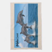 Dolphin Lover Gepersonaliseerde Keuken Handdoek (Verticaal)