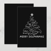 Dolphin Lover Gift | Dolphin Merry Kerstboom Aankondiging (Voorkant / Achterkant)