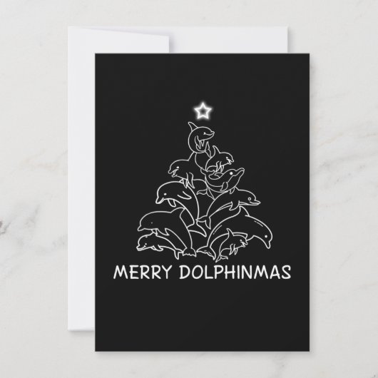 Dolphin Lover Gift | Dolphin Merry Kerstboom Aankondiging (Voorkant)