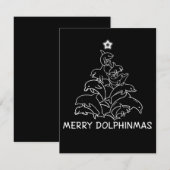 Dolphin Lover Gift | Dolphin Merry Kerstboom Bedankkaart (Voorkant / Achterkant)
