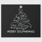 Dolphin Lover Gift | Dolphin Merry Kerstboom Cadeaupapier (Vlak)