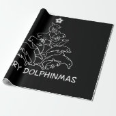 Dolphin Lover Gift | Dolphin Merry Kerstboom Cadeaupapier (Uitgerold)
