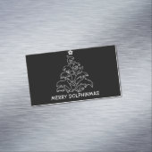 Dolphin Lover Gift | Dolphin Merry Kerstboom Magnetisch Visitekaartje (Voorbeeld)