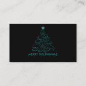 Dolphin Lover Gift | Dolphin Merry Kerstboom Visitekaartje (Voorkant)
