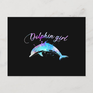 Dolphin Lover Gift | Galaxy Dolphin Girl Briefkaart