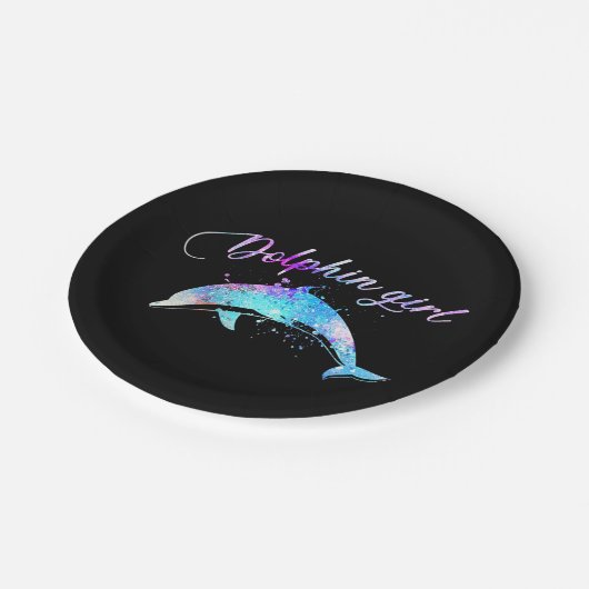 Dolphin Lover Gift | Galaxy Dolphin Girl Papieren Bordje (Gekanteld)