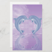 DOLPHIN LOVER GIFT PAARSE ACHTERGRONDEN BRIEFPAPIER (Voorkant / Achterkant)
