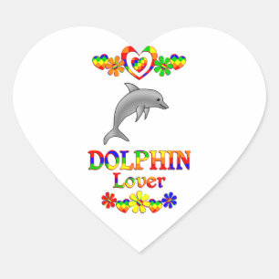 Dolphin Lover Hart Sticker