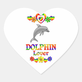 Dolphin Lover Hart Sticker