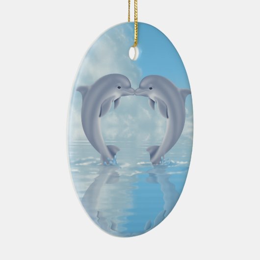 Dolphin Lovers Gift Ideeën Keramisch Ornament (Rechts)